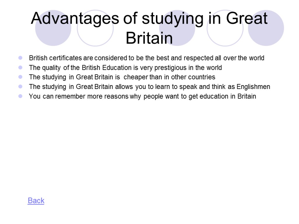 essay about studying in great britain